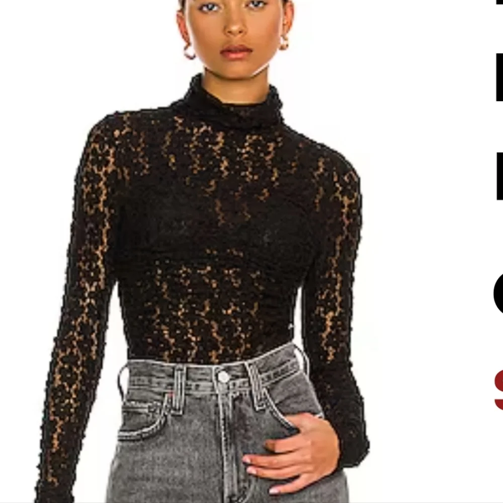 Free People intimately free Day and Night Black Lace Bodysuit